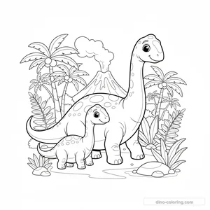 Desenho Baby Diplodocus para Colorir #27