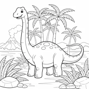 Desenho Whip Tail Diplodocus para Colorir #13