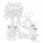Desenho Eating Diplodocus para Colorir #30