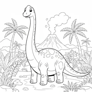 Desenho Giant Diplodocus para Colorir #12