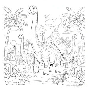 Migrating Diplodocus Ausmalbild #39