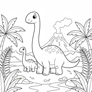 Desenho Baby Diplodocus para Colorir #29