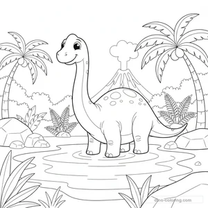 Diplodocus at Lake Ausmalbild #8