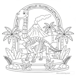 Dinosaur Museum Ausmalbild #7