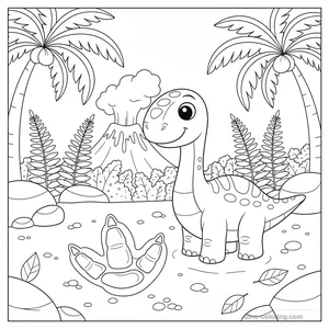 Desenho Fossil Footprint para Colorir #6