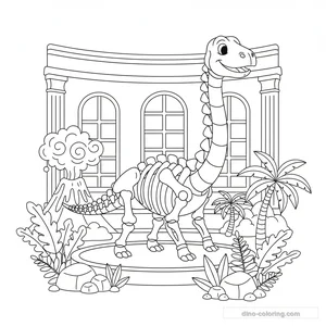 Disegno Dinosaur Museum da Colorare #7