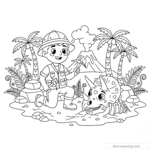 Desenho Fossil Hunter para Colorir #6