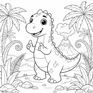 Desenho Friendly Iguanodon para Colorir #10