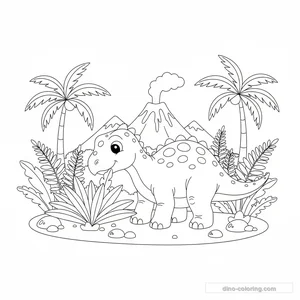 Desenho Eating Iguanodon para Colorir #40