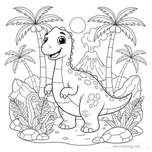 Desenho Friendly Iguanodon para Colorir #39