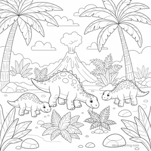 Desenho Iguanodon Herd para Colorir #11