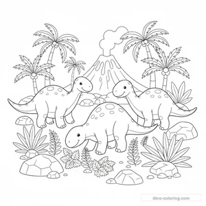 Disegno Iguanodon Herd da Colorare #26