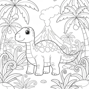 Desenho Forest Iguanodon para Colorir #14