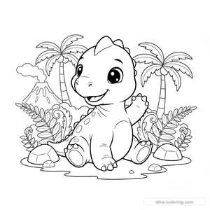 Baby Iguanodon Ausmalbild #2