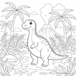 Desenho Forest Iguanodon para Colorir #23