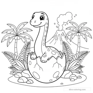 Disegno Hatching Dinosaur Egg da Colorare #7