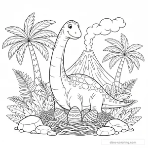 Disegno Prehistoric Eggs da Colorare #3