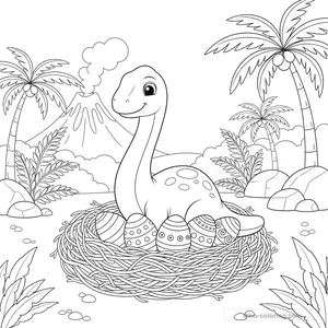 Disegno Nest Full of Eggs da Colorare #5