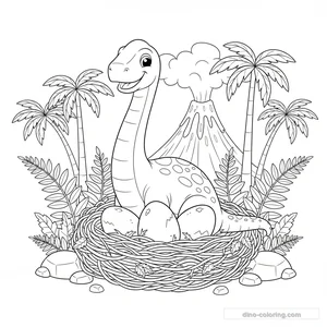 Disegno Nest Full of Eggs da Colorare #9