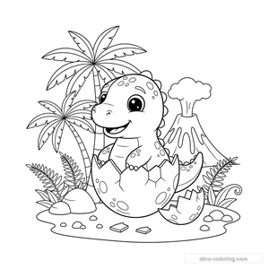 Disegno Baby Emerging from Egg da Colorare #11