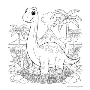 Disegno Prehistoric Eggs da Colorare #6