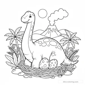 Disegno Mother with Eggs da Colorare #1