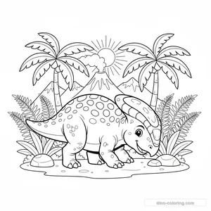 Desenho Fighting Pachycephalosaurus para Colorir #11