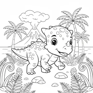 Desenho Fighting Pachycephalosaurus para Colorir #37