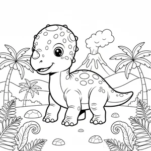 Desenho Dome Head Pachycephalosaurus para Colorir #36