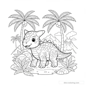Desenho Detailed Pachycephalosaurus para Colorir #26