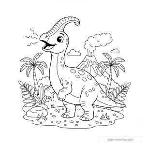 Calling Parasaurolophus Ausmalbild #24