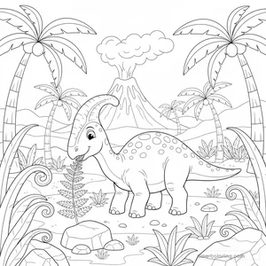 Eating Parasaurolophus Ausmalbild #37