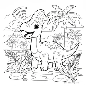 Calling Parasaurolophus Ausmalbild #11