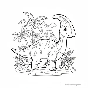Parasaurolophus Herd Ausmalbild #23