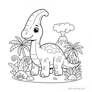 Crested Parasaurolophus Ausmalbild #35