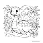 Desenho Baby Plesiosaur para Colorir #8