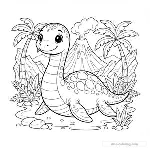 Desenho Baby Plesiosaur para Colorir #8