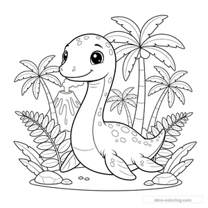 Desenho Baby Plesiosaur para Colorir #1
