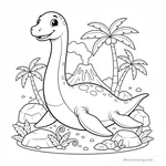 Desenho Friendly Plesiosaur para Colorir #10