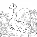 Desenho Long Neck Plesiosaur para Colorir #6