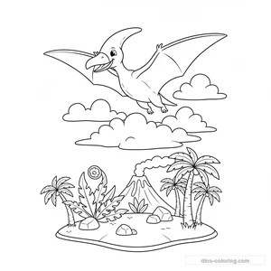 Desenho Cloud Pteranodon para Colorir #26