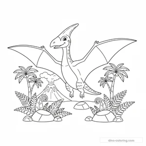 Spread Wings Pteranodon Ausmalbild #15