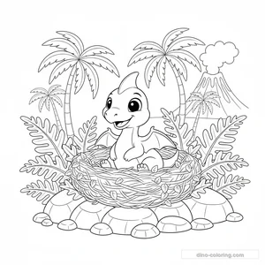 Desenho Baby Pteranodon para Colorir #11