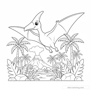 Desenho Spread Wings Pteranodon para Colorir #40