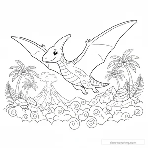 Desenho Cloud Pteranodon para Colorir #38