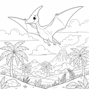 Desenho Cloud Pteranodon para Colorir #24
