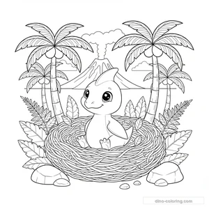 Desenho Baby Pteranodon para Colorir #24