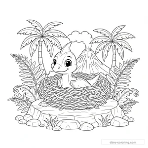 Desenho Baby Pteranodon para Colorir #25