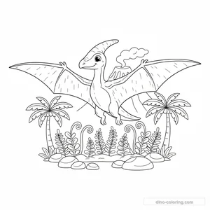 Desenho Spread Wings Pteranodon para Colorir #23