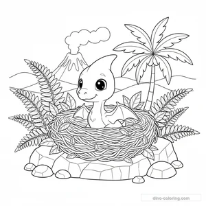 Bébé Ptéranodon au Nid #11